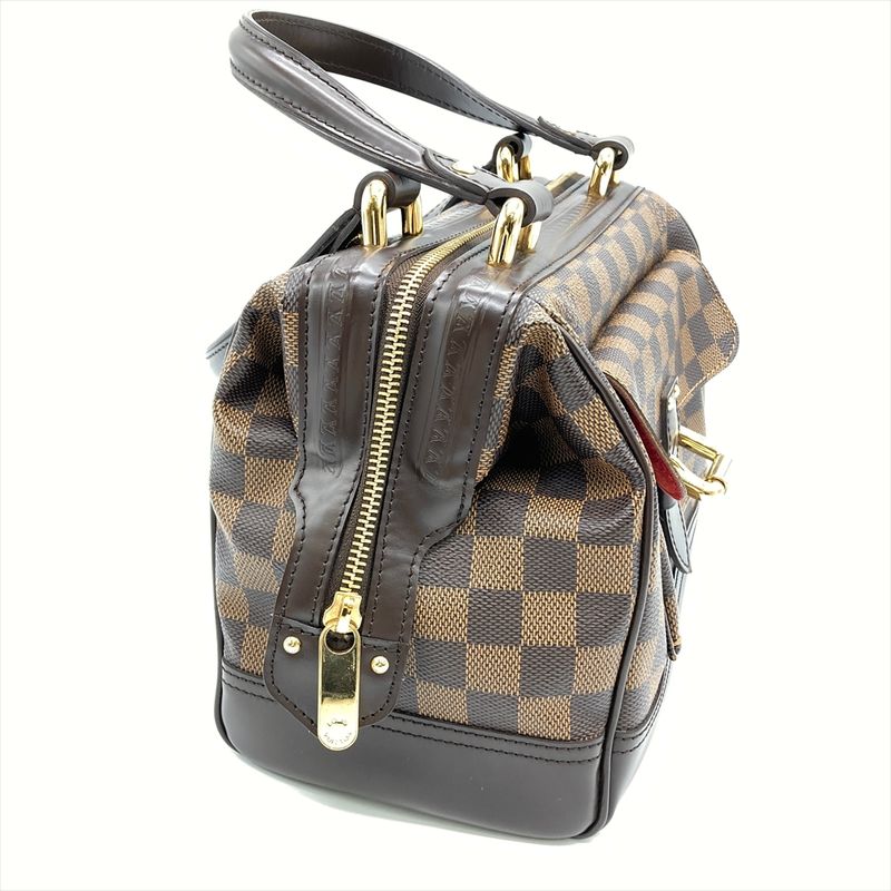 Louis Vuitton Knightsbridge Handbag Damier Ebène N51201 Brown Gold Hardware