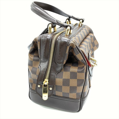 Louis Vuitton Knightsbridge Handbag Damier Ebène N51201 Brown Gold Hardware