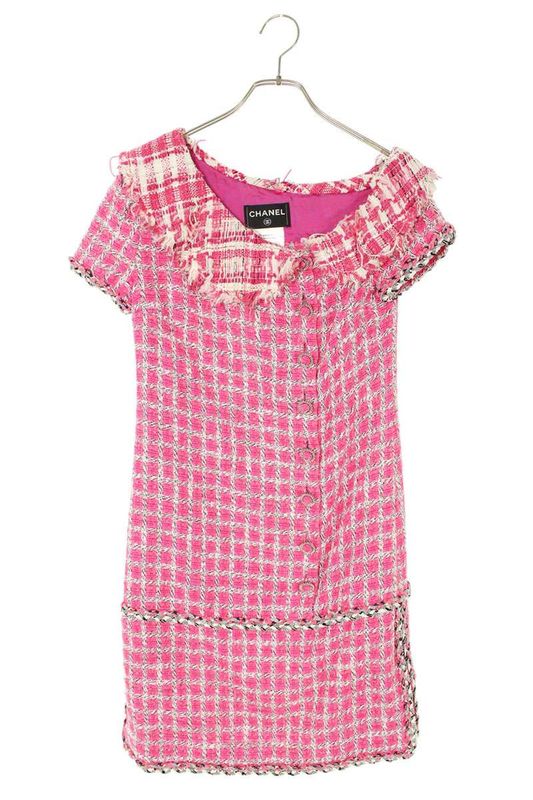 Chanel P49180w05499 Tweed Dress Men 34