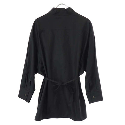 Hermes 23aw Cotton Ribbon Design Blouse Shirt 3h0601dv Black 40