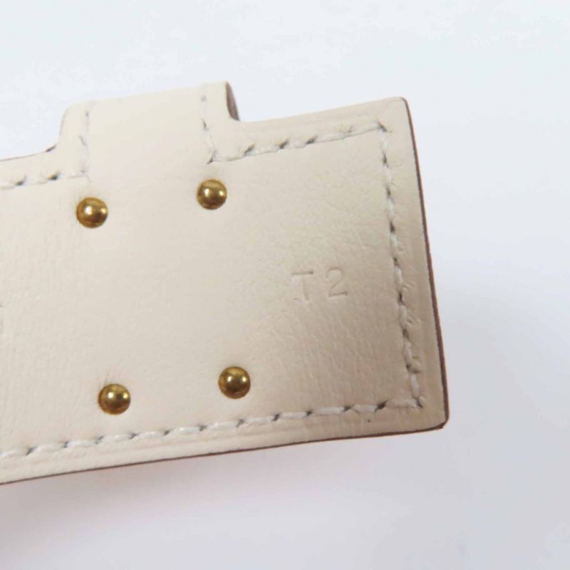 Hermes Kelly Twist PM Rose Gold Hardware Bracelet Swift Nata T2 B Engraved Box