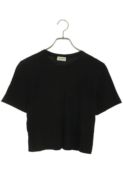 Saint Laurent Paris 693298 Y2zj2 Logo Embroidery Cropped T-shirt Women L