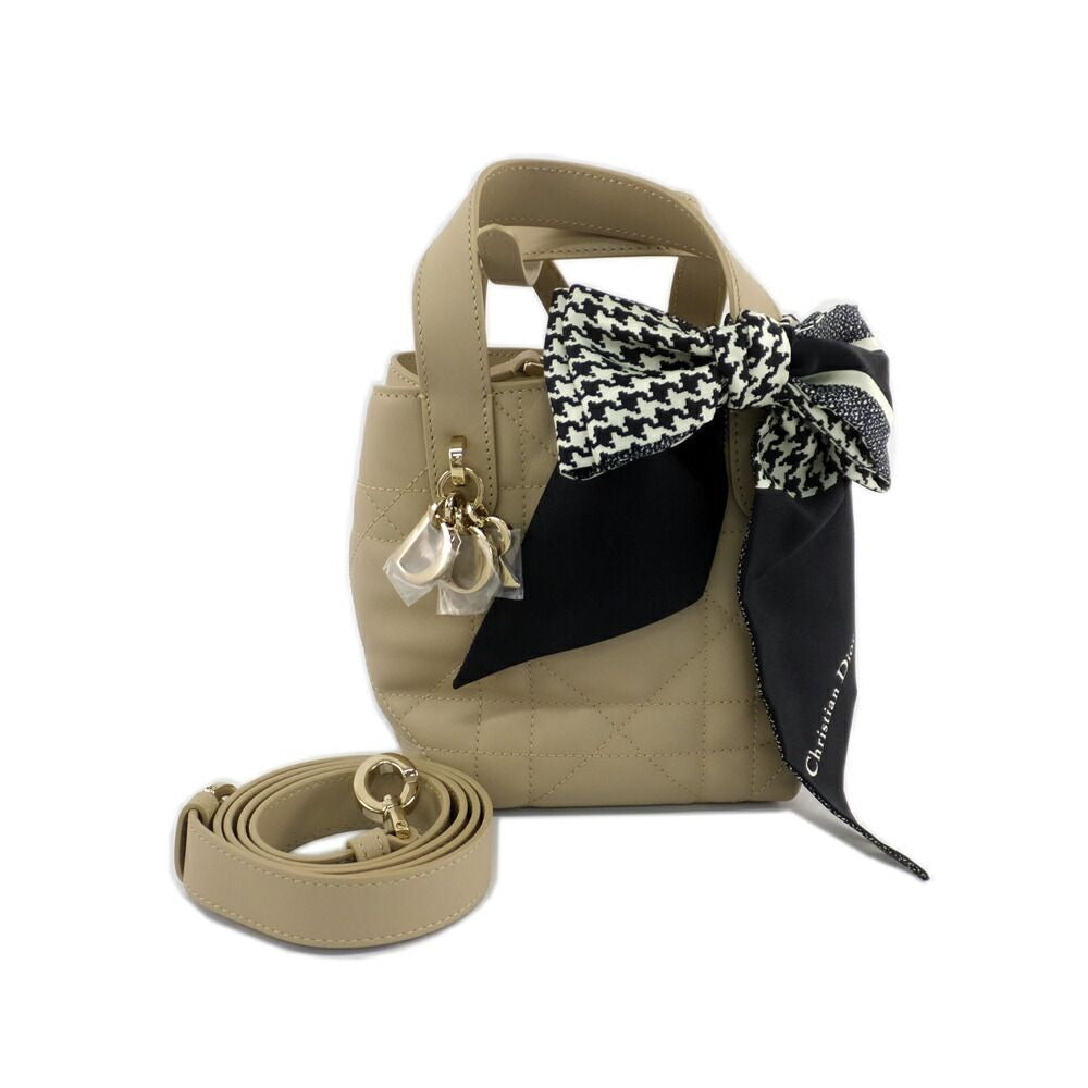 Dior Toujour Vertical Nano Powder Beige Macro Cannage Shoulder Bag
