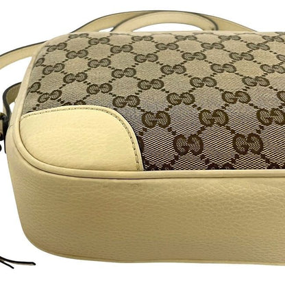 Gucci Shoulder Bag Beige Cream White 449413 Excellent Condition