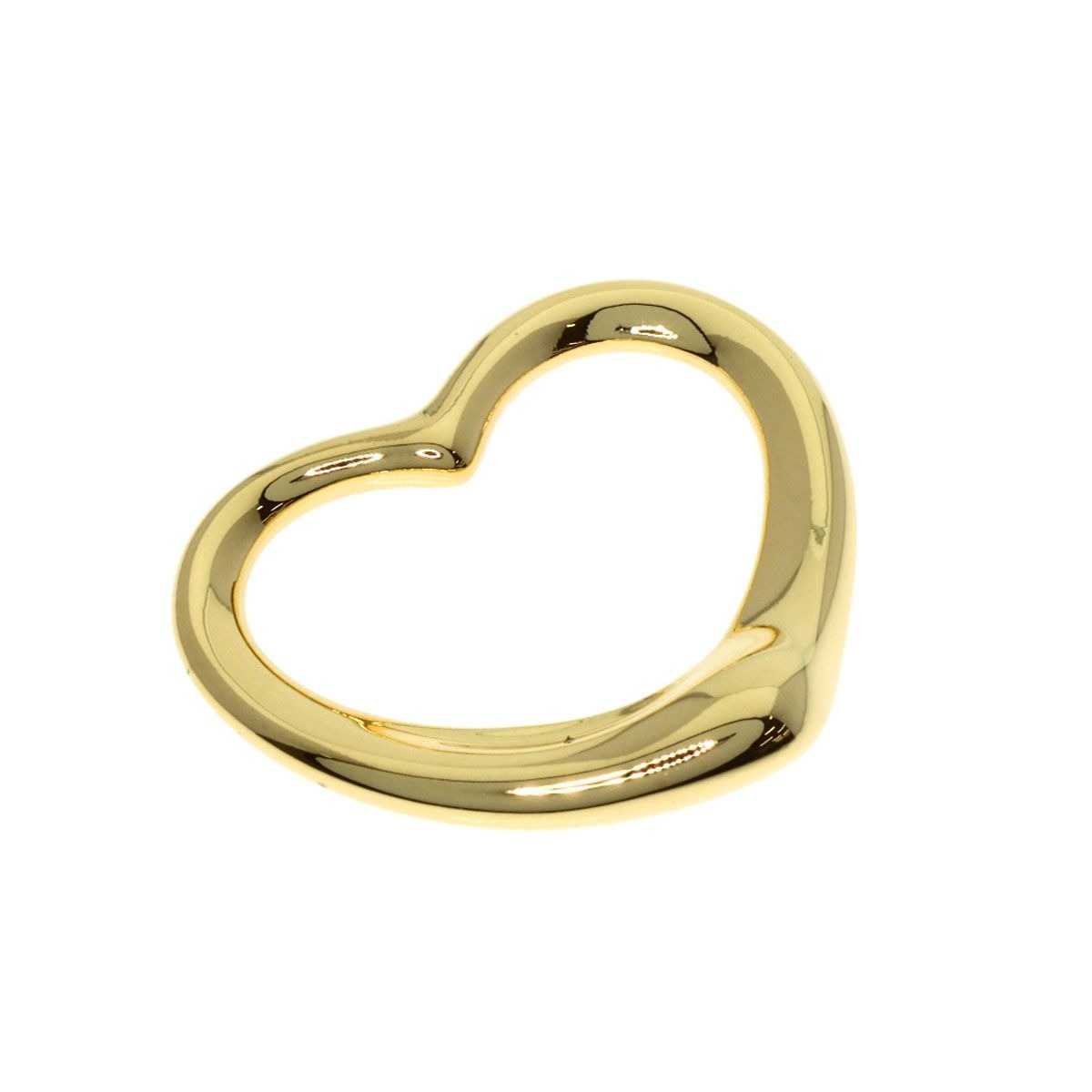 Tiffany & Co Open Heart Pendant Top 18K Yellow Gold