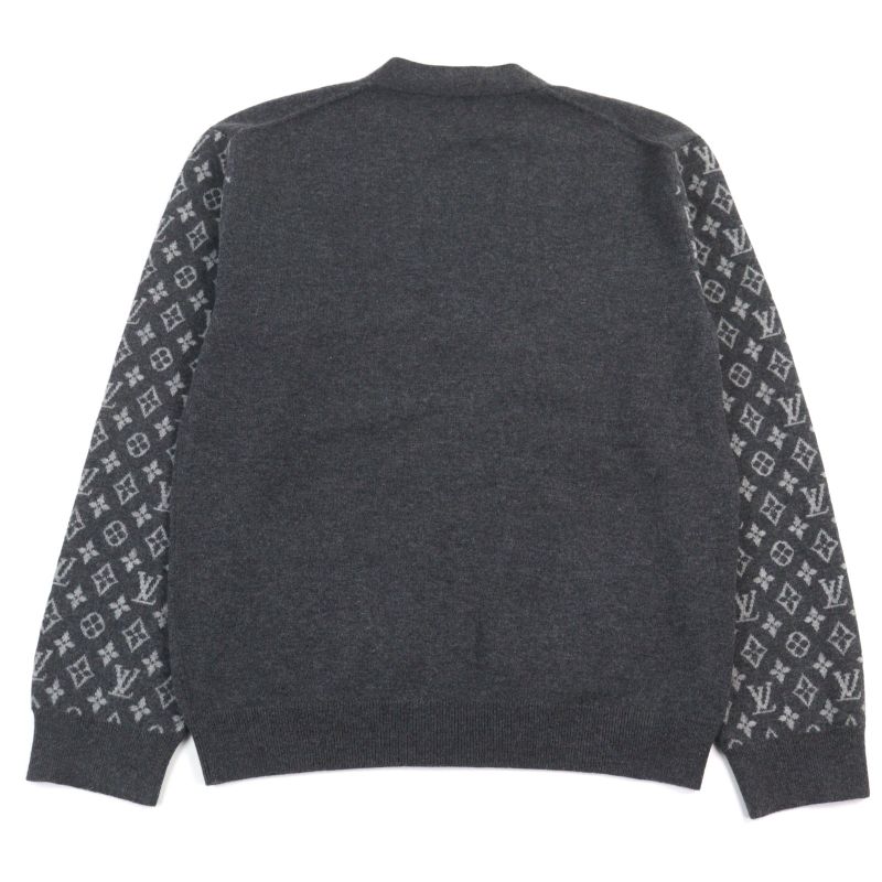 Louis Vuitton 23SS 1aatly Monogram Mixed Cashmere Cardigan Wool Jacquard V-neck