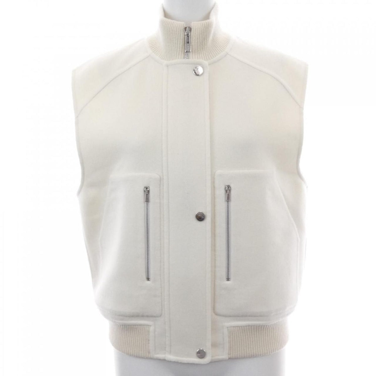 Hermes Vest Cashmere White