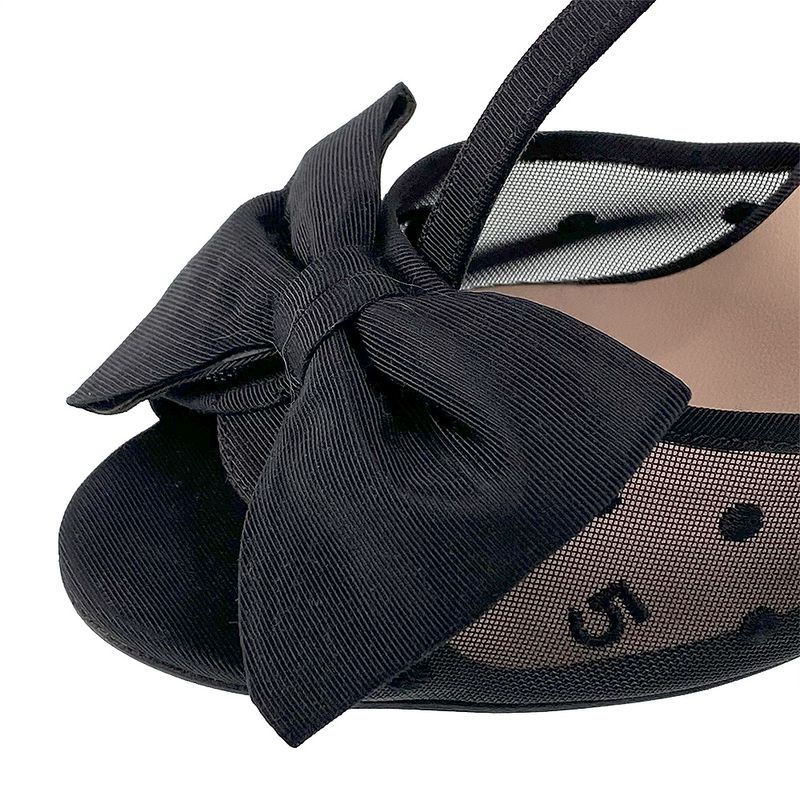 Chanel Ribbon Mesh Coco Mark Sandals