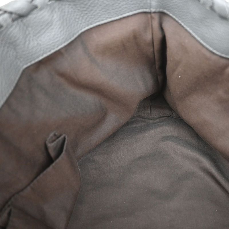 Gucci Shoulder Tote Bag Bamboo Tassel Leather Gray 38ka912