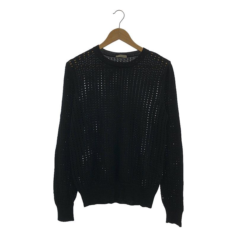 Bottega Veneta - Silk 100% Silk Crewneck Knit Pullover - 48 - Black - Mens