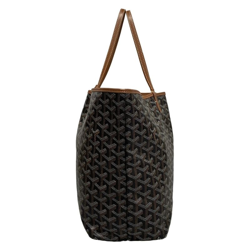 Goyard Tote Bag Saint Louis PM Black×brown Leather