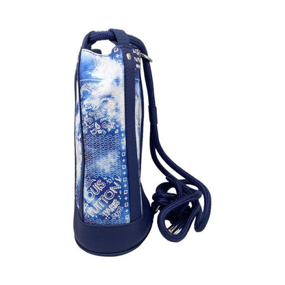 Louis Vuitton Shoulder Bag Randonnee PM Monogram Bandana Blue White Silver