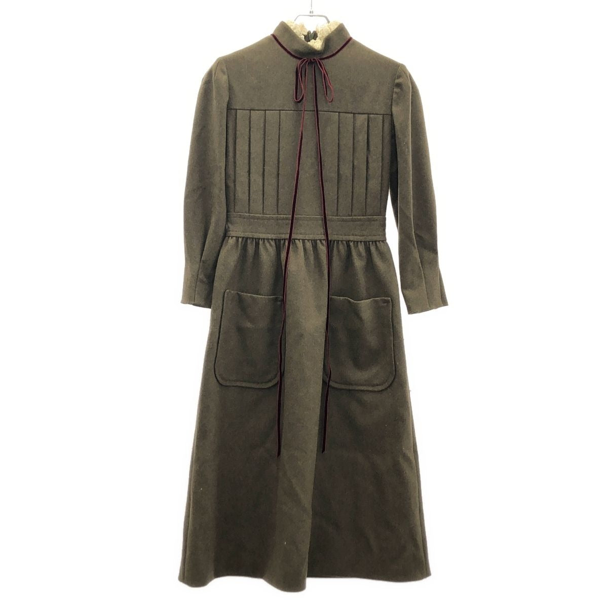 Gucci Sample Wool Dress Khaki