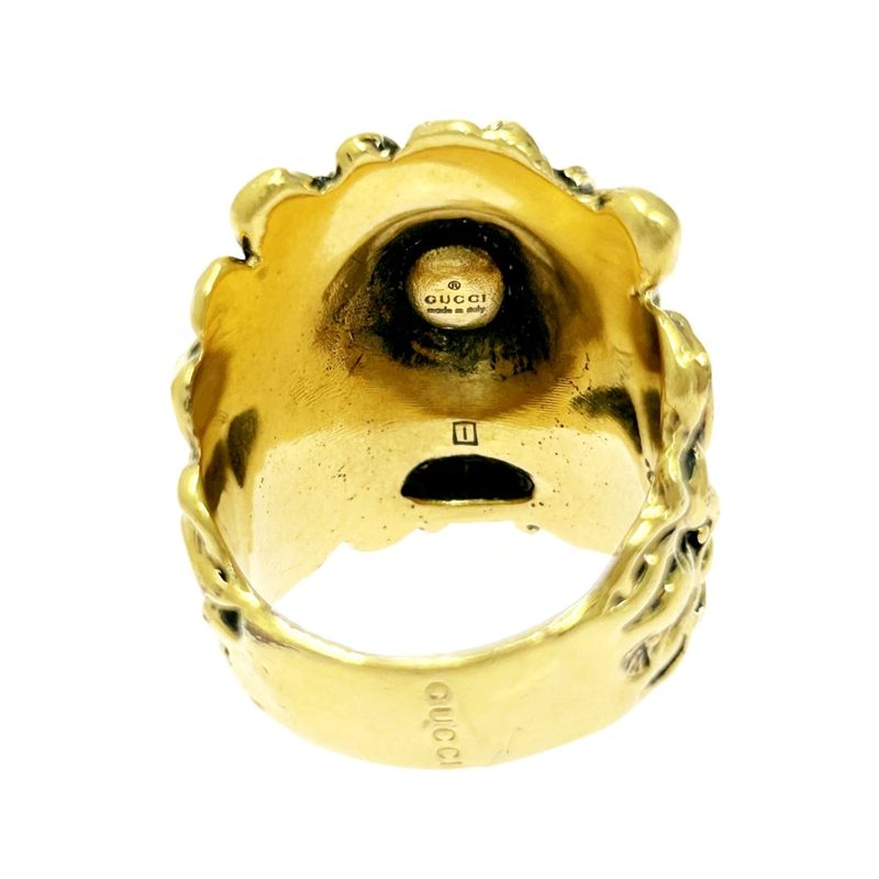 Gucci GP Lion Head Ring Gold 483559 Ring