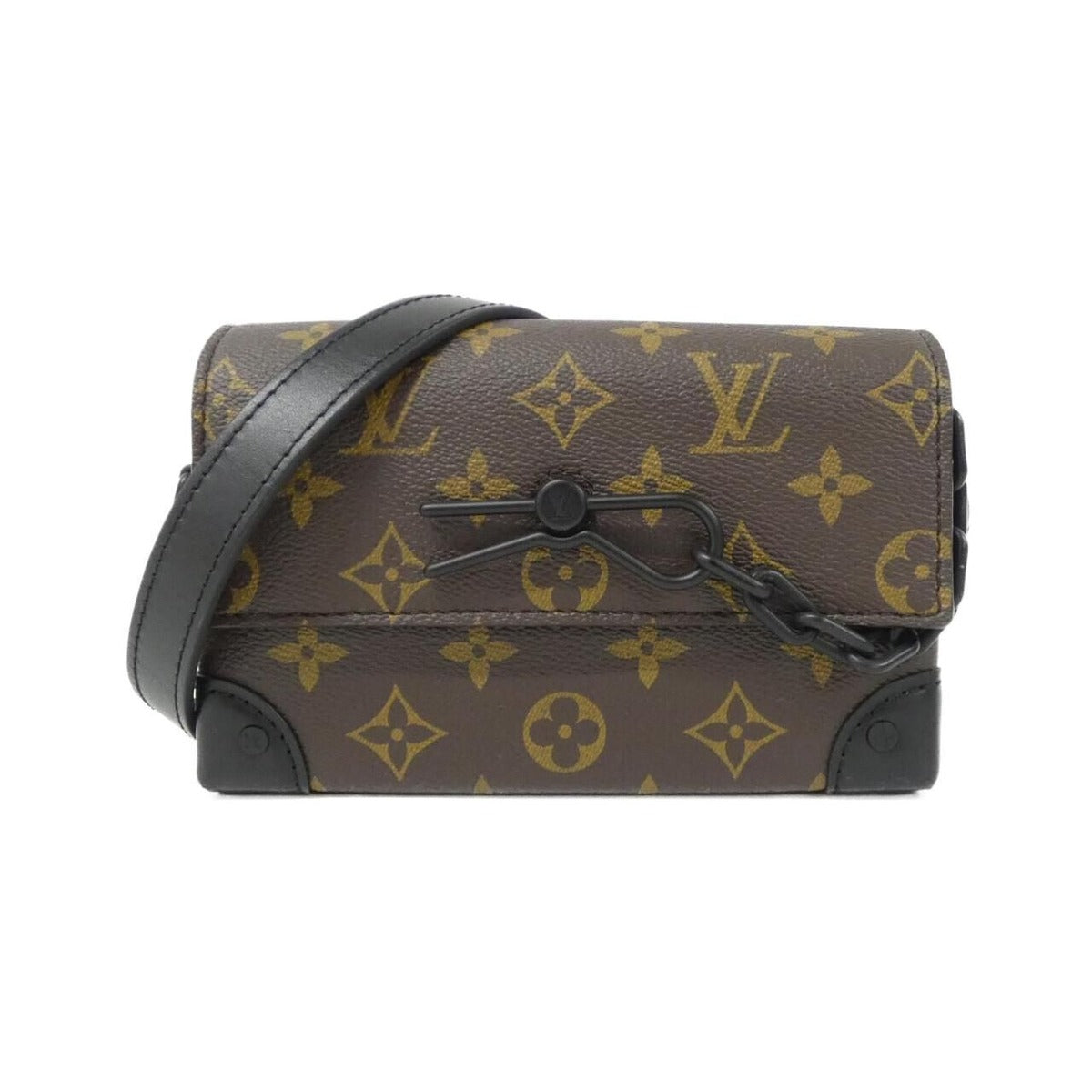 Louis Vuitton Monogram Macassar Steamer Wearable Wallet Shoulder Bag Brown Marron