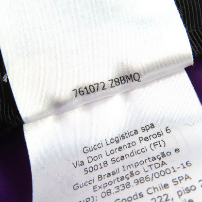 Gucci Bit Leather Belt Hem Shirt Ring Velour Long Pants Purple 36 — view 13