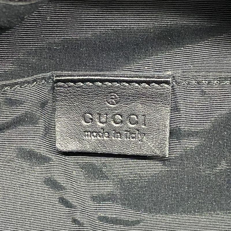 Gucci Handbag Bamboo 92708 Denim Black Gold Hardware Women