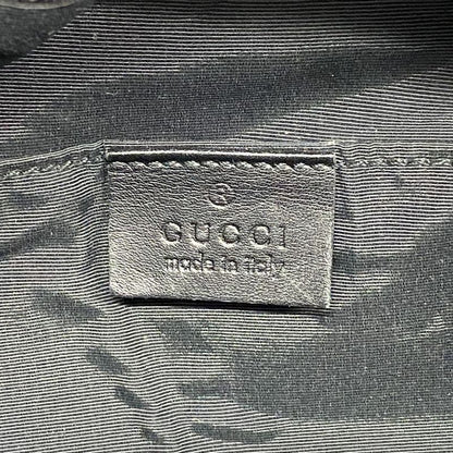 Gucci Handbag Bamboo 92708 Denim Black Gold Hardware Women