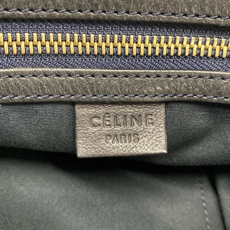 Celine Tote Bag Macadam Pattern Dark Navy Ivory And Multi Leather
