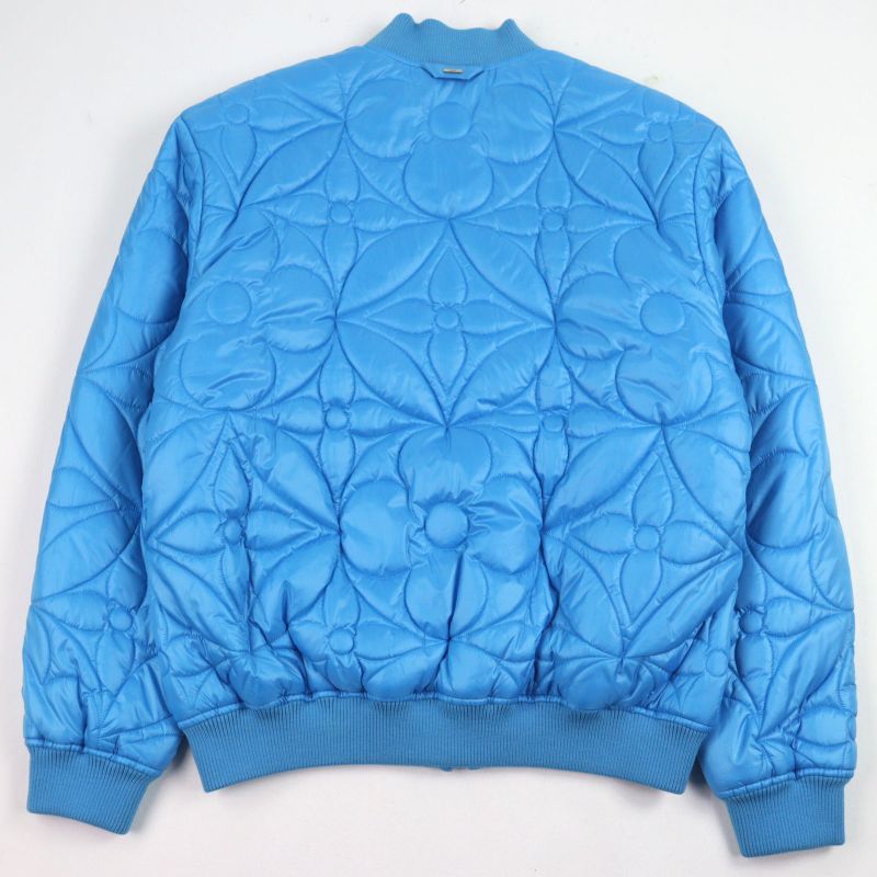 Louis Vuitton 22SS Hlb51e Monogram Quilted Blouson Jacket With Flower Logo
