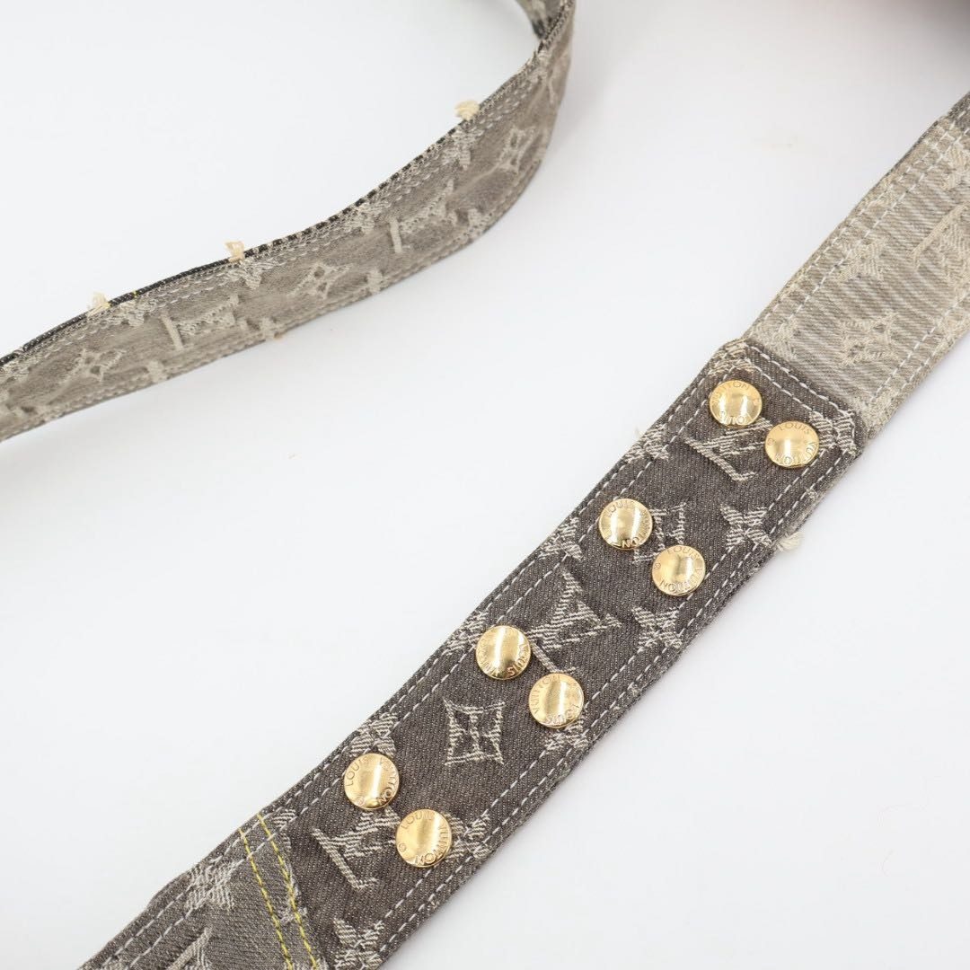 Louis Vuitton Patchwork Postie Messenger Bag Monogram Denim Gray — view 13