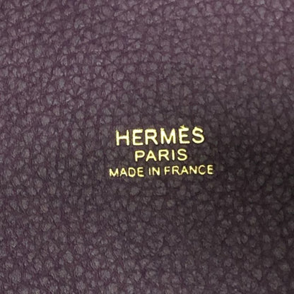 Hermes Handbag Picotin Lock PM Taurillon Clemence Cassis And Gold Hardware