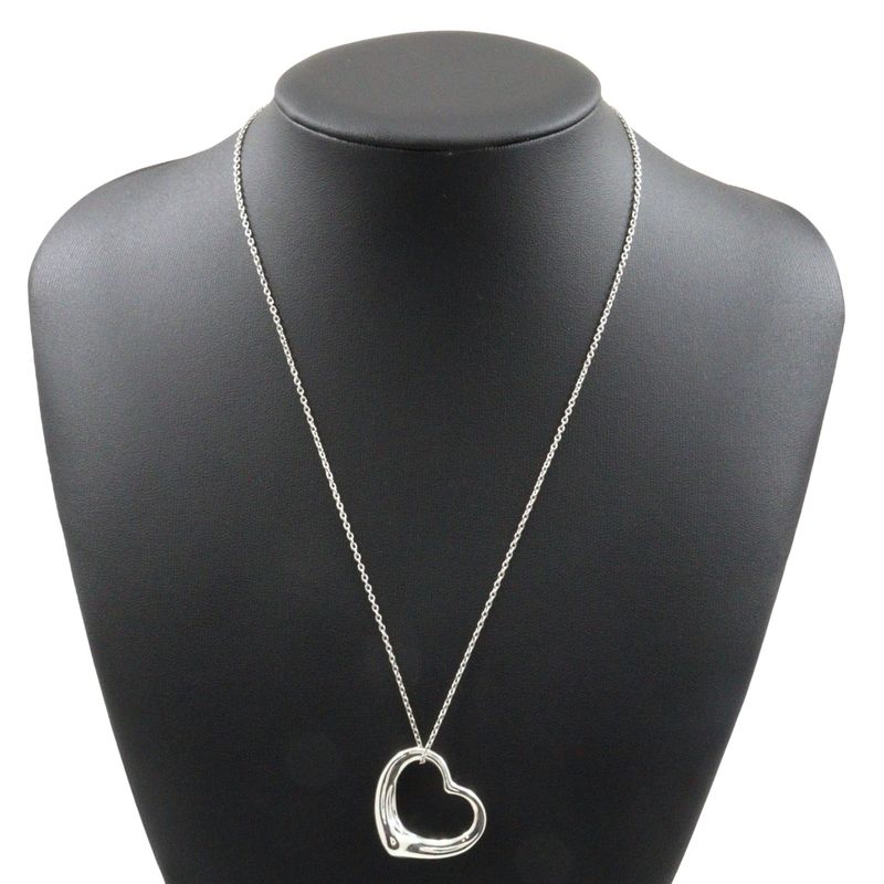 Tiffany & Co Open Heart Medium Silver 925 Ladies 9.6g Necklace