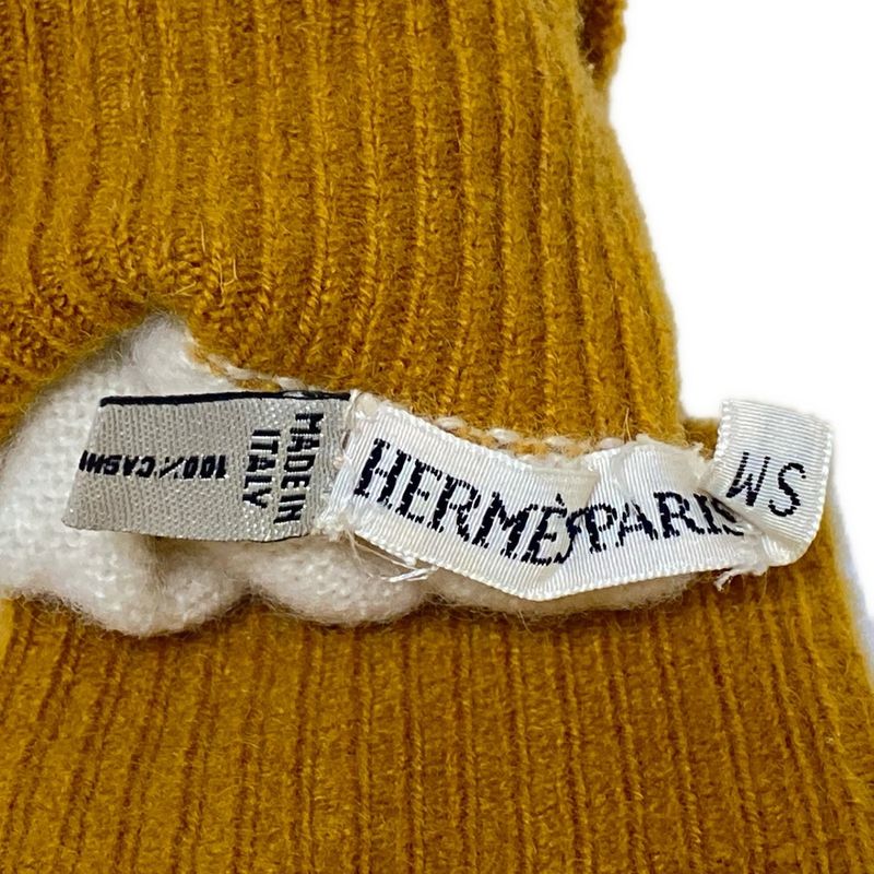 Hermes Gloves Women - Ivory And Brown Cashmere