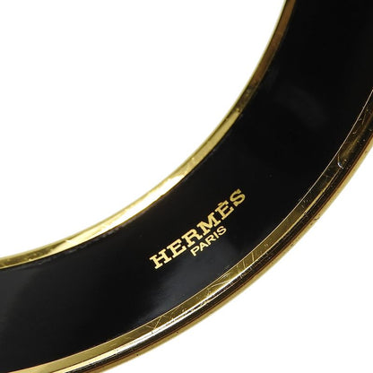Hermes Bracelet Emile GM Gadarkivir Enamel Metal White Black Gold Hardware