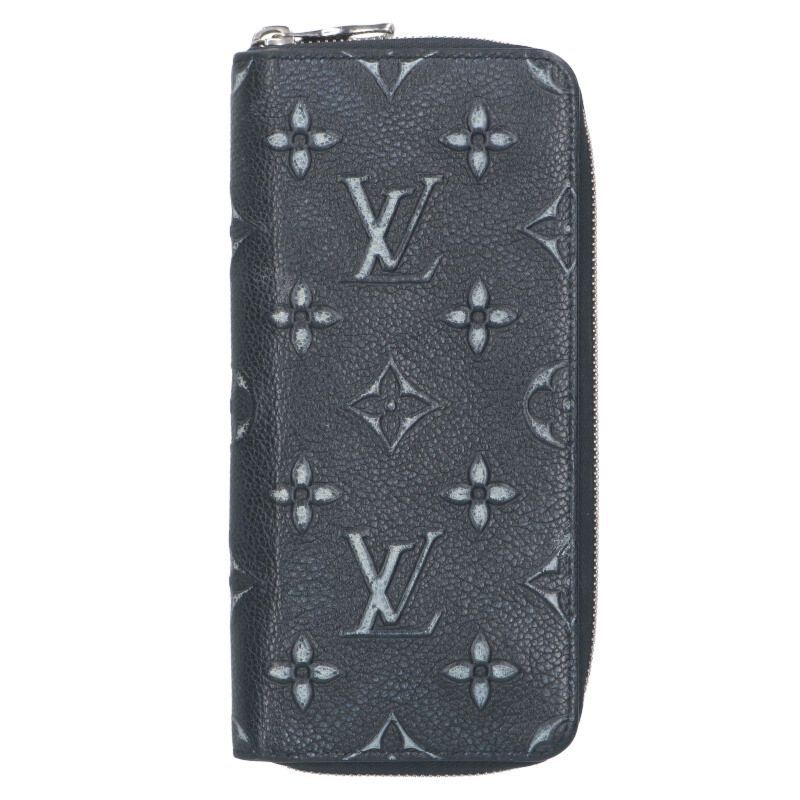 Louis Vuitton M81775 Zippy Wallet Vertical Monogram Cowhide Leather Wallet Men's