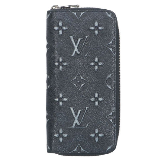 Louis Vuitton M81775 Zippy Wallet Vertical Monogram Cowhide Leather Wallet Men's