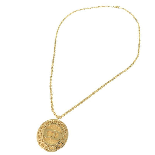 Dior Logo CD Metal Gold Necklace Accessories 1792