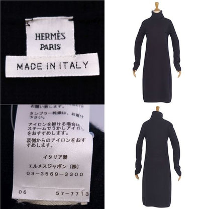 Hermes Dress Knit Turtleneck Wool Cashmere