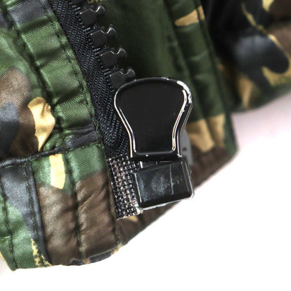 Celine 2w4300610 Logo Print Camouflage Padded Zip-up Jacket Green Brown Multi