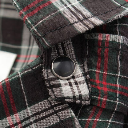 Saint Laurent 16 Cotton Check Western Long Sleeve Shirt Top Black XS