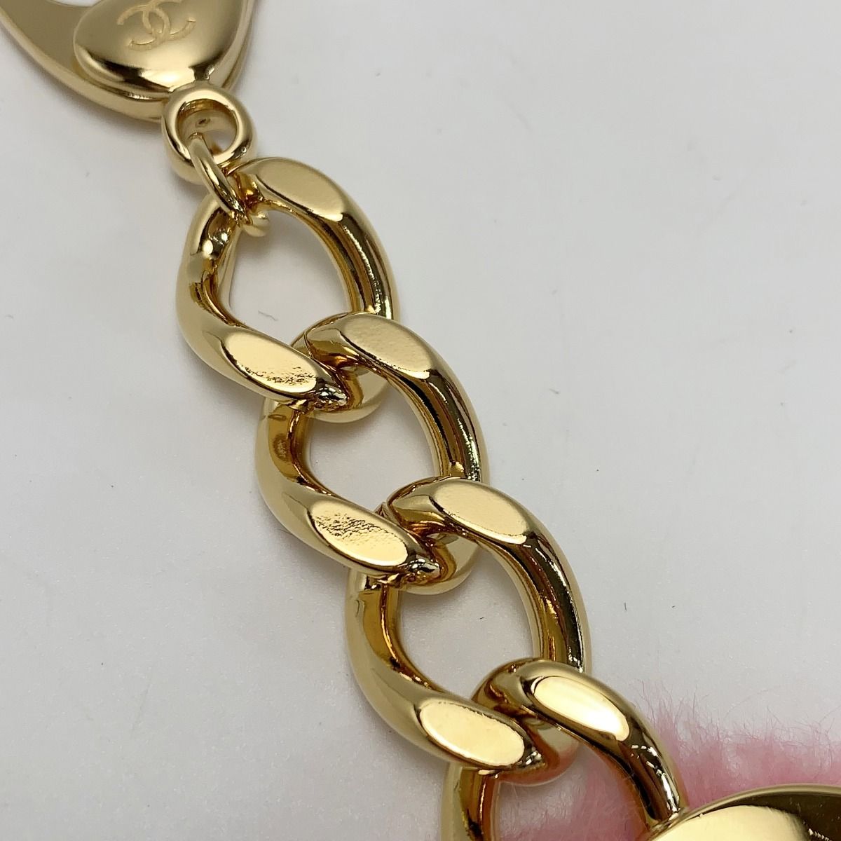 Chanel B24c Coco Mark Pink Fur Key Holder Charm
