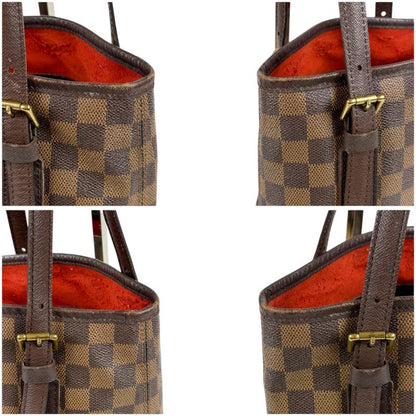 Louis Vuitton Petit Baguette Marais Mini Tote Bag Damier Leather Brown Shoulder