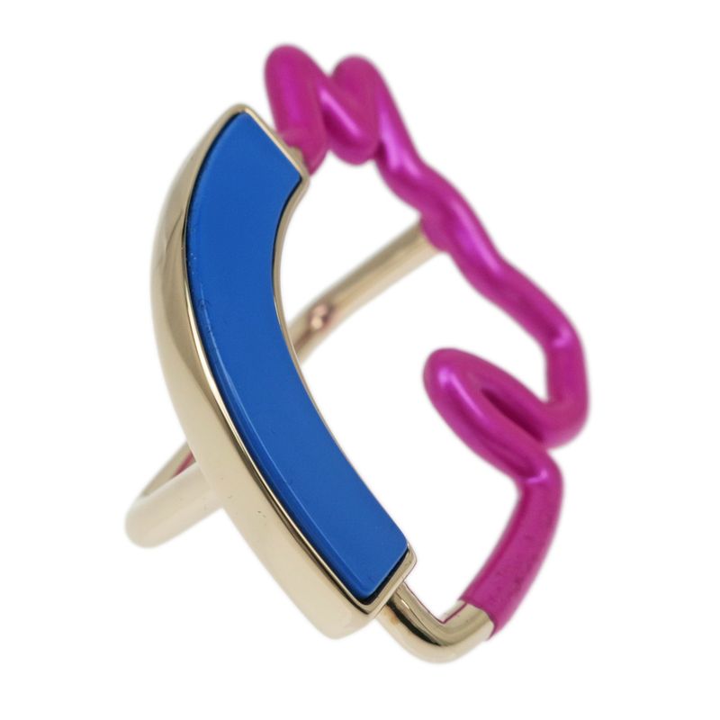Hermes Scarf Ring Cheval Neon Cheval Pink Purple Blue Gold Hardware