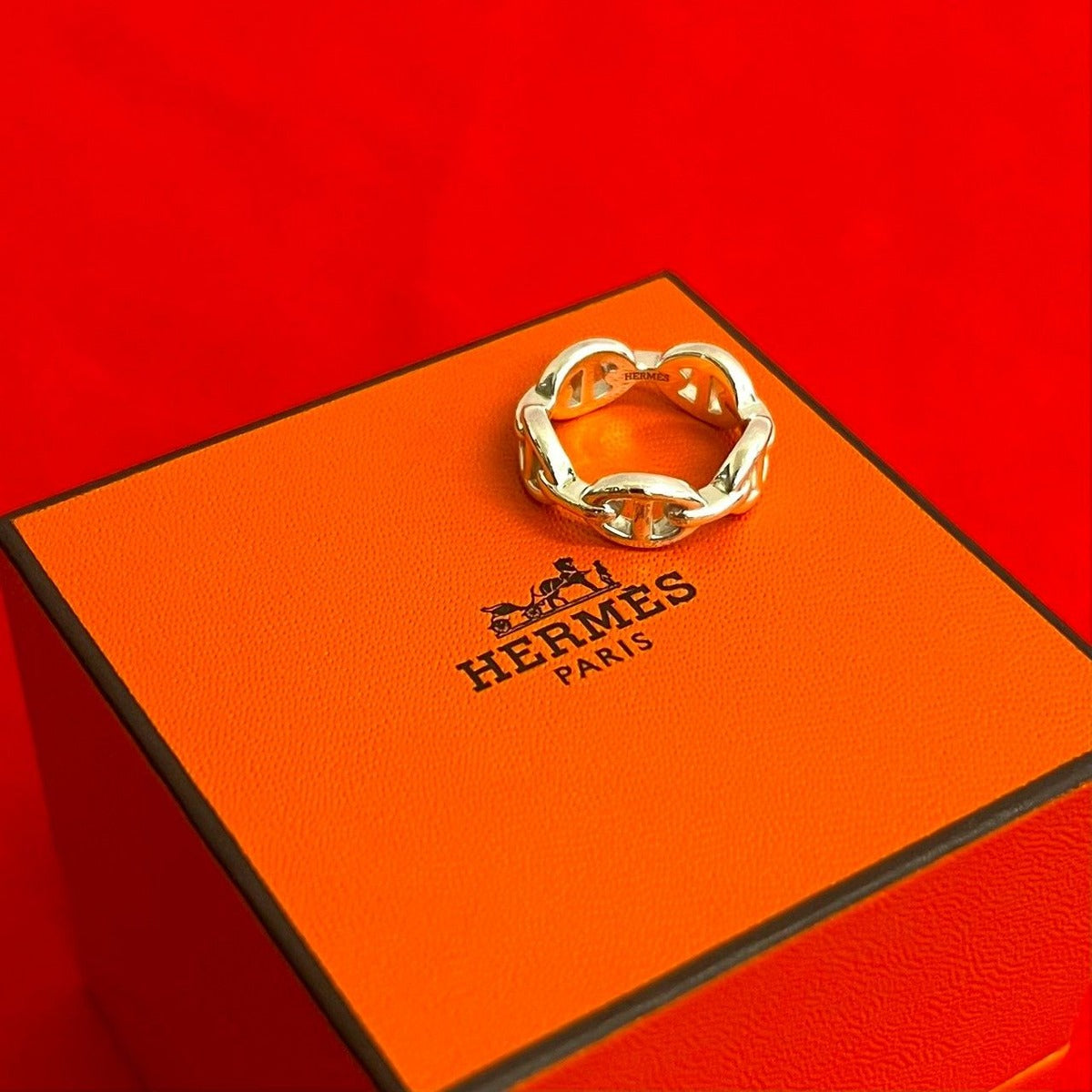 Hermes Chaine D'ancre Ring
