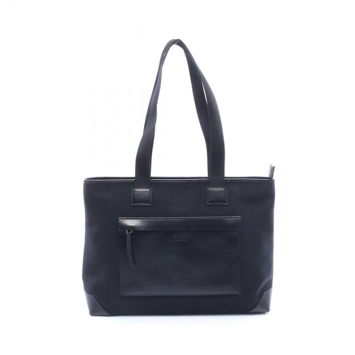 Gucci Tote 019 Black Canvas Leather