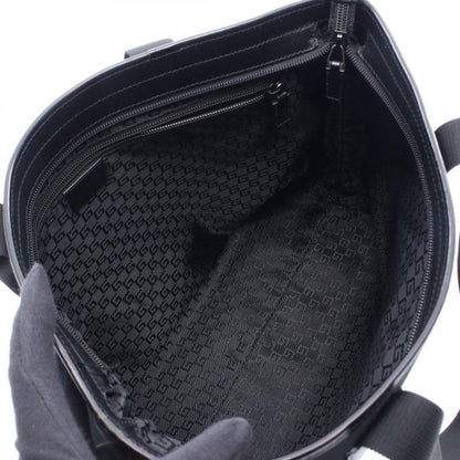 Gucci Tote 019 Black Canvas Leather — view 3