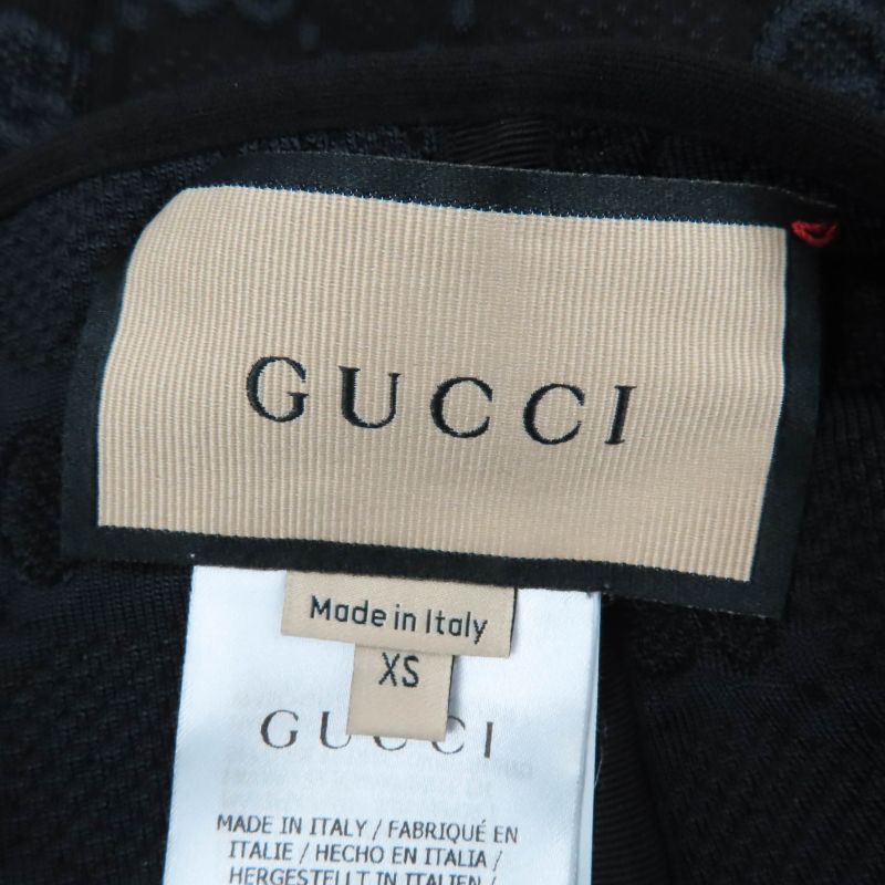 Gucci 747361 GG Viscose Cles Loop Skirt Black XS Hanger Genuine