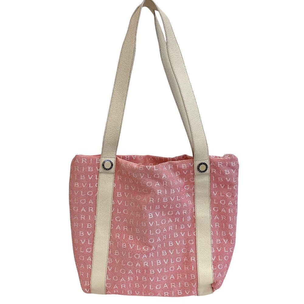 Bvlgari Logo Mania Canvas Tote Pink