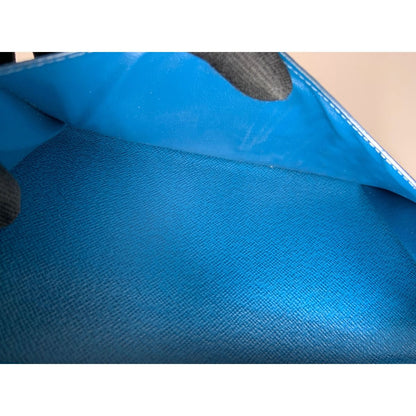 Louis Vuitton Zippy Wallet Taiga Vertical Round Long Wallet M32836 Blue