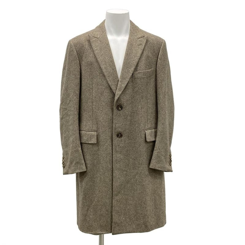 Hermes Coat Size 52 Men - Pt9201 Dark Brown And Ivory Long Sleeves / Chester /