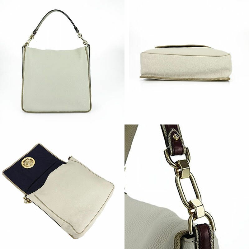 Loewe Shoulder Bag Miami 374.96.623 White - Gold Hardware One Shoulder Women