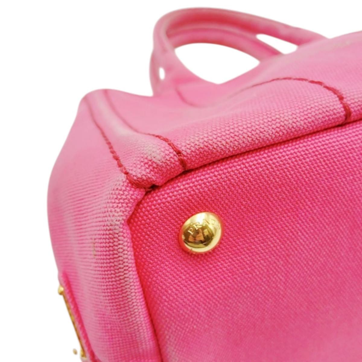 Prada 1 Bg439 Canapa Handbag Mini Tote Bag Pink