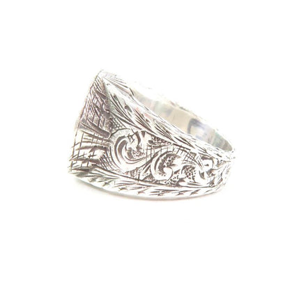 Gucci 455302 Interlocking G Arabesque Ring - Ag925 Silver 9 Size Equivalent To