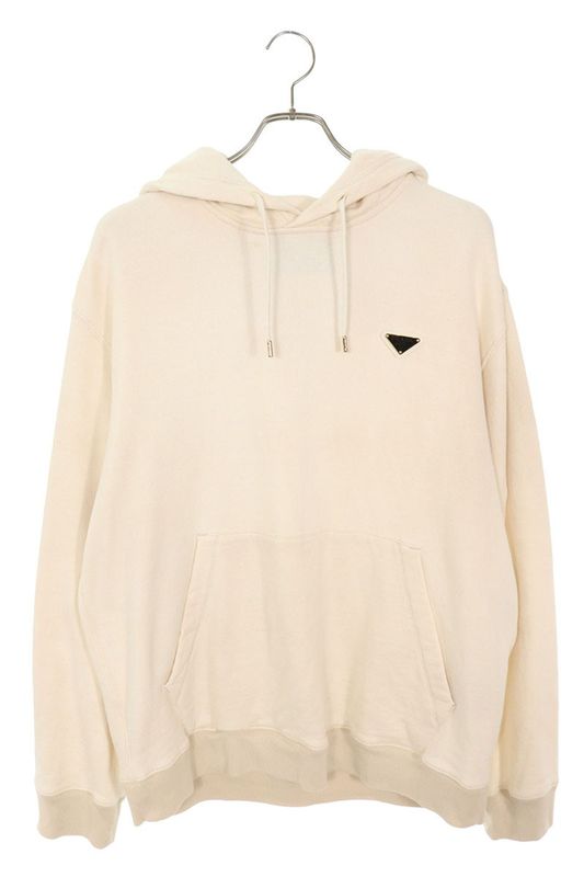 Prada Ujl24b Logo Plate Pullover Hoodie Men's M