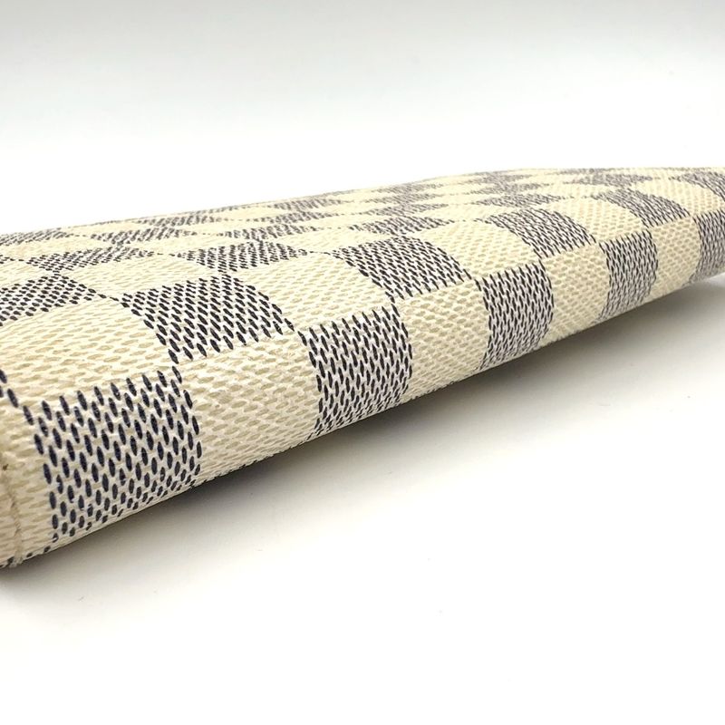 Louis Vuitton Zippy Wallet Damier Azure Damier Azure PVC White Round Zipper